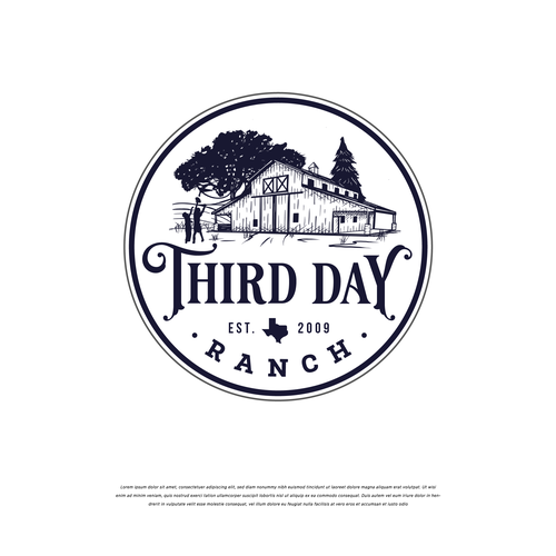 Design Capture essence of Texas ranch experience in new Third Day Ranch logo di chusnanlutfi