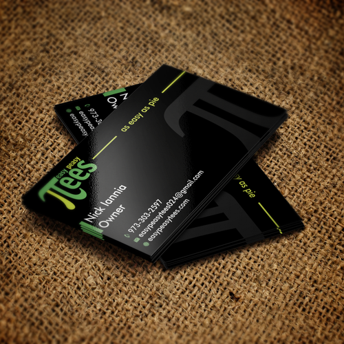 Business Card for Easy Peasy Tees Design por HYPdesign