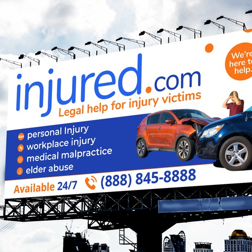Injured.com Billboard Poster Design Diseño de GrApHiC cReAtIoN™