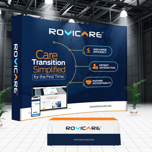 Medical Software Trade show Booth Backdrop that will make people STOP and STARE and want to ASK MORE Design by IDEA Logic✅✅✅✅