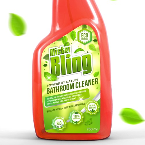 Natural, Bio, Eco Bathroom Cleaner label Design by Konstantine Oblakov