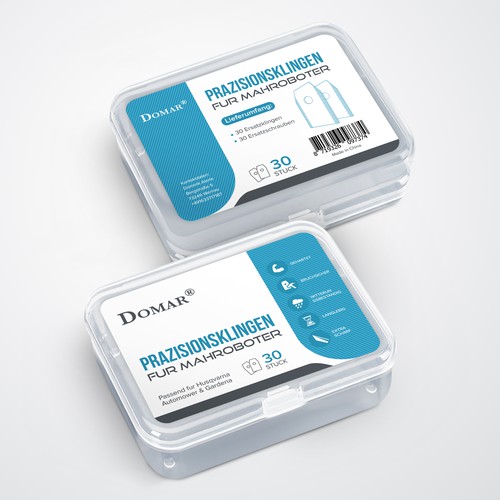 Plastic Box Labels for lawn mower blades Design by StanBranding