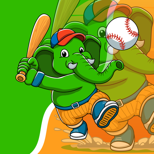 Travel Baseball Team Logo & Patch - Elephant Design by Ḉvx ѦĮęxẑα ♥