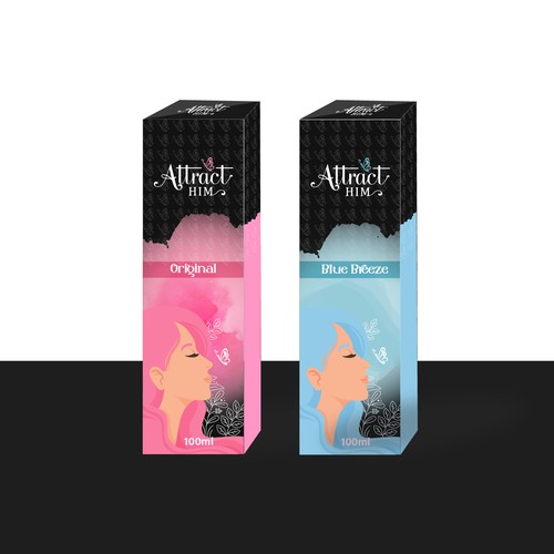 Design Perfume Box and Label for "Attract Him" scent to appeal to women Design by chinmoydesigns