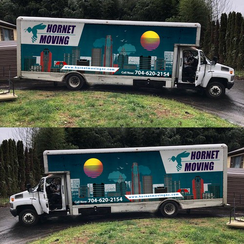 Hornet Moving truck Wrap Design by Logicainfo ♥