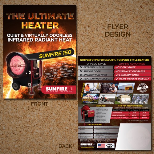 Creative Flyer for a highly unique and heavy-duty Portable Heater Design by FlipVinoya2