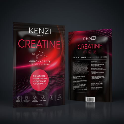Designs | New Packaging Design for Kenzi Health's Creatine Monohydrate ...