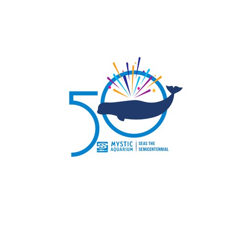 Mystic Aquarium Needs Special logo for 50th Year Anniversary Design by Passionately Curious
