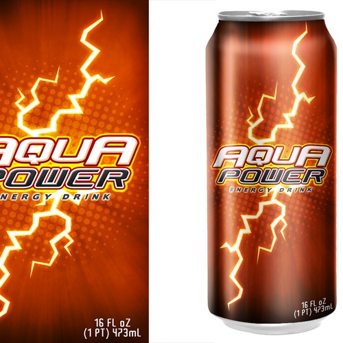 AQUAPOWER ENERGY DRINKS Design by mainero