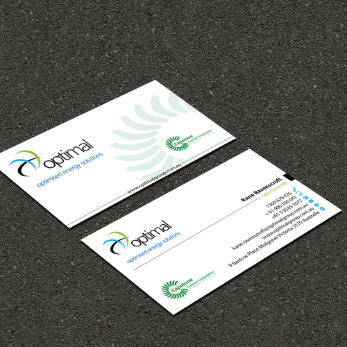 Create new business cards for Optimal Group Réalisé par FK_Designs