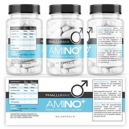 Label for a amino-acid supplement Design by Manthanshah