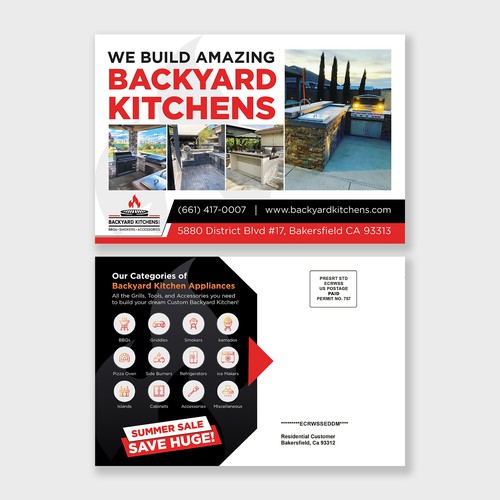 Postcard Creation for BBQ builder Design by BrainStorm.