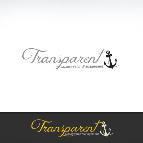 logo for TRANSPARENT Luxury Yacht Management Design by rkrupeshkumar