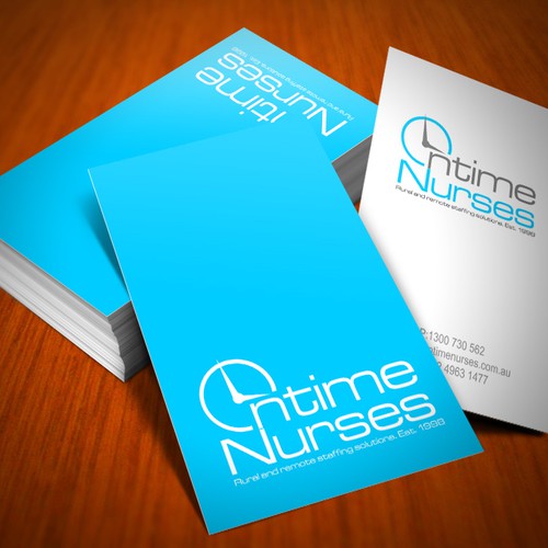 logo and business card for Ontime Nurses Design by ROSARTS