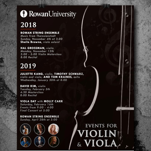 Music Series Poster violin/viola Design by Ladybugs design