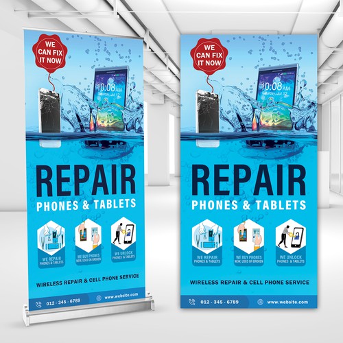 Phone Repair Poster Design by Along99