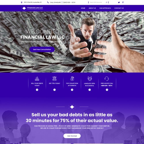 Debt Collection Website Design by Creative GS