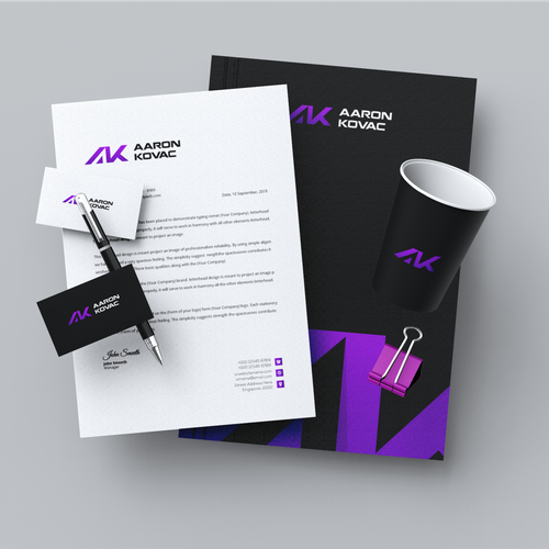 Design a personal branding logo for Business consulting using my name Aaron Kovac OR initials AK Design by Basit Iqbal