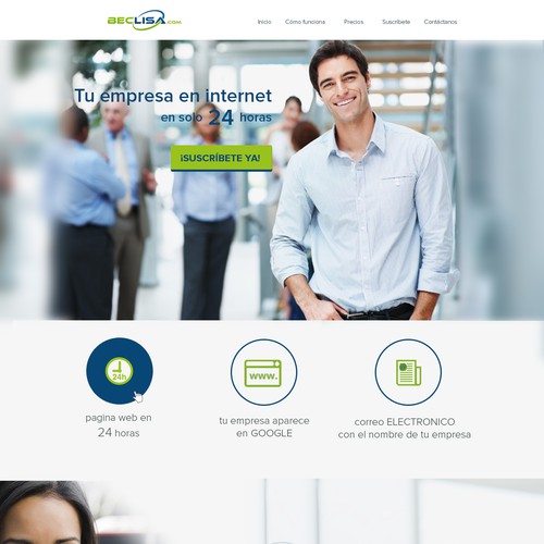 Diseño de página web propuesta en el concurso por PixelCreative