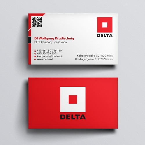 DELTA Business Card Relaunch Design réalisé par Design sp