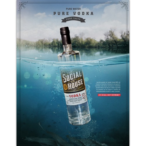 Seeking  Creative Ad for Premium Vodka!! Design réalisé par MontzDesign