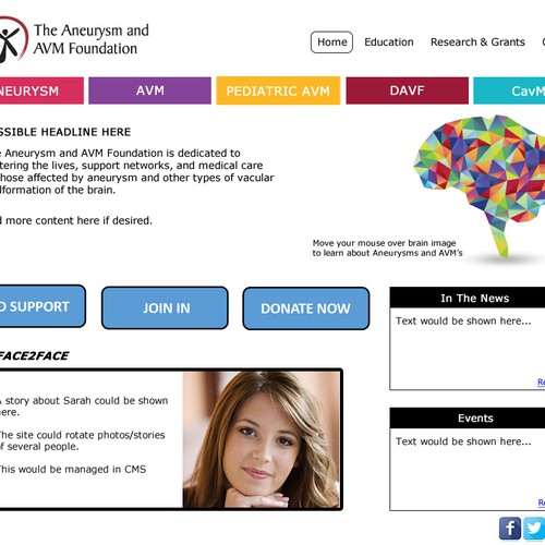 Designs | 99nonprofits: Create a "brain" illustration that The Aneurysm ...