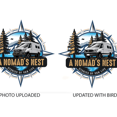 Van Life - logo about traveling in a van full time Design by Night Hawk