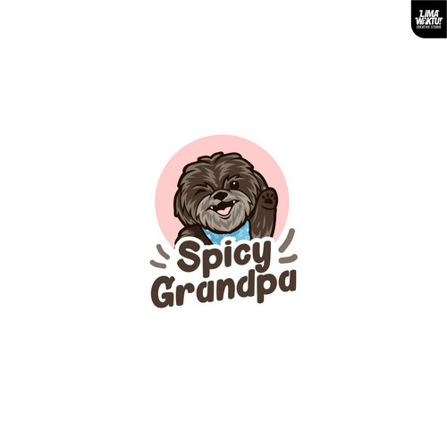 Design a logo with a senior dog named "Spicy Grandpa"!! Design by limawaktu studio