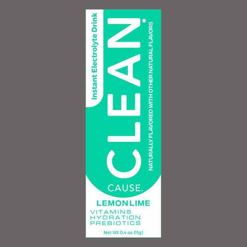 CLEAN Cause Hydration Stick Packets Design by Anugerah ilahi