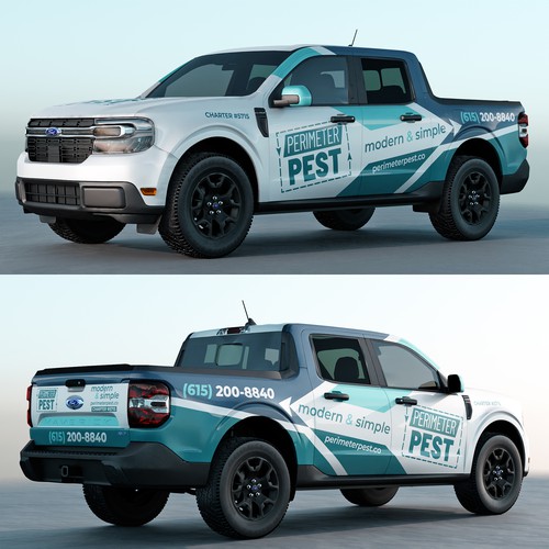 Diseño de Design a modern and simple truck wrap for our pest control company de adelea