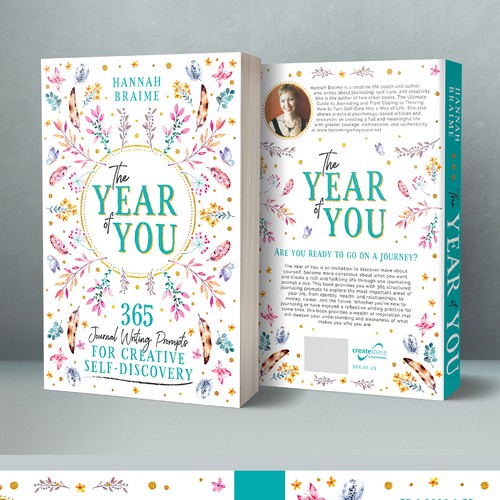Design a book cover for a book of 365 journaling prompts Design by The Odd Seed