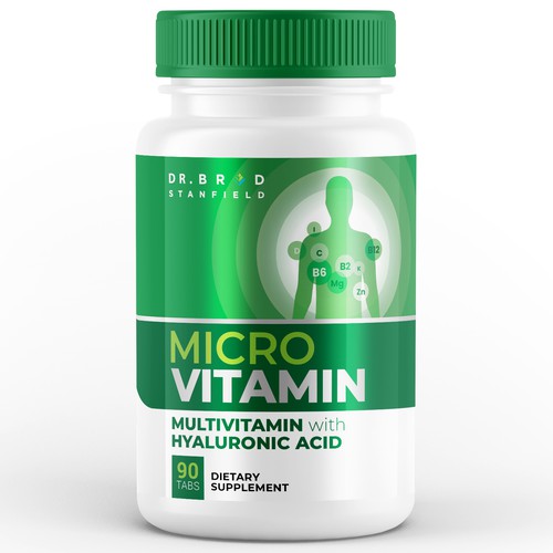 We Need a Vibrant and Scientifically-Inspired Label Design for MicroVitamin Design by Poroyo