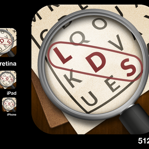 iOS Icon: LDS Word Search game Design by fancymichael