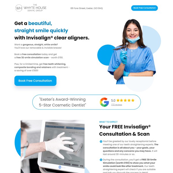 concept for landing page dental