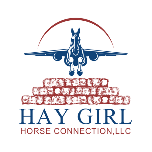 High flying horse showing athleticism - Go GET THEM ATTITUDE to sell Hay on website Design by Rziko1