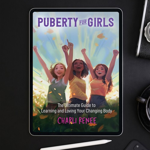 Design an eye catching colorful, youthful cover for a puberty book for girls age 8- 12 Design by Minimal Work