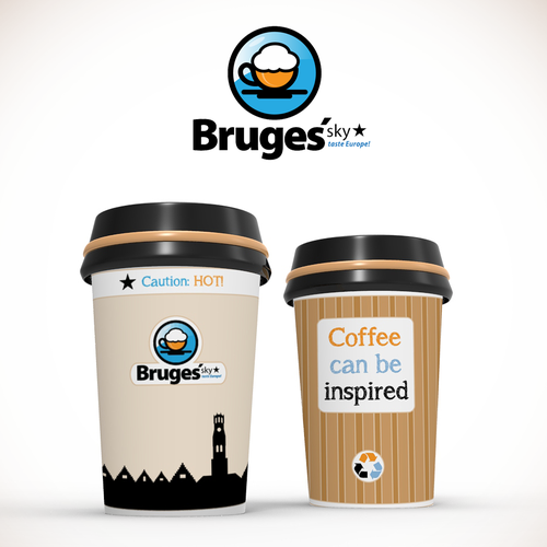 Bruges' Sky  Paper cups design デザイン by Seriousbits