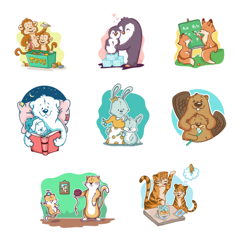 Habit Stickers for children and young parents Design by >>Jelena<<