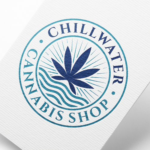 Chillwater Cannabis Shop Logo - Calm the Noise, Find Your Better Design by Eyvindr
