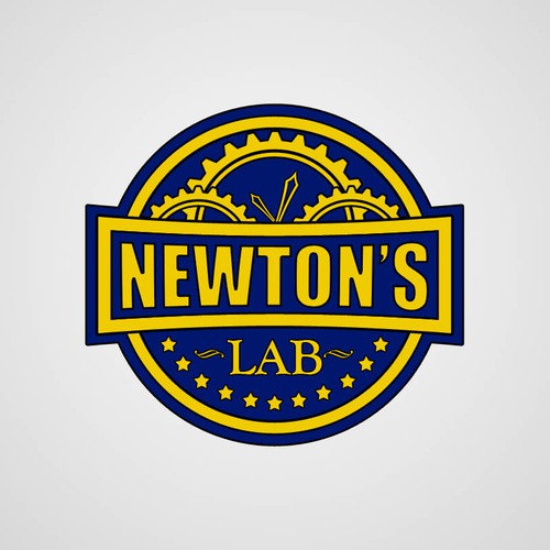 Vintage logo for Newton's Lab Design by Justin McClure