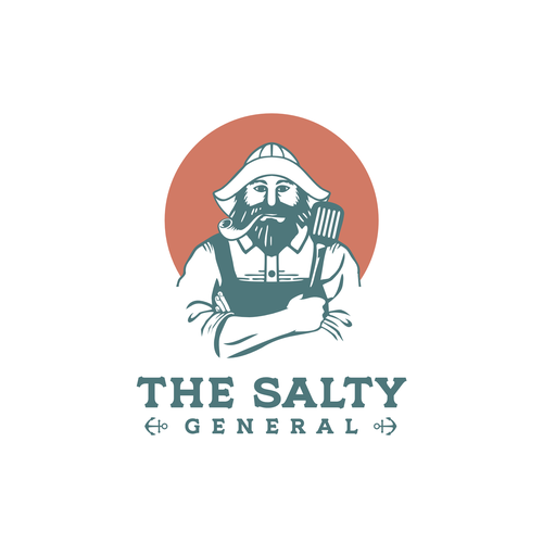 Salty New England General Store / sandwich shop combining classic text & modern imagery Design by Arto!