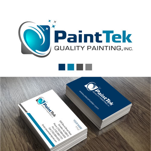 Create a logo and business card design for an elite painting