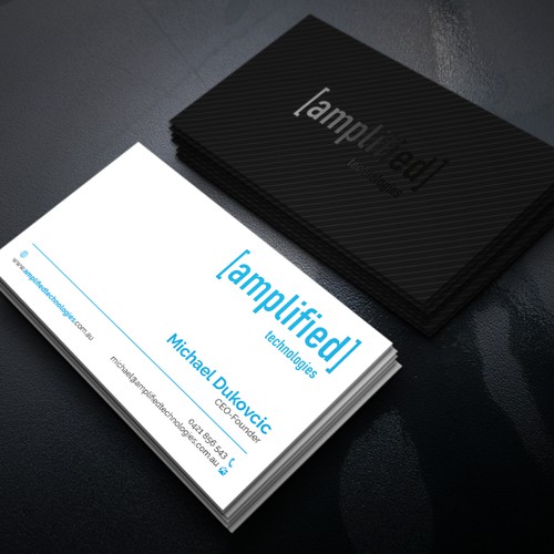 Tech company business card design Design by DesignsTRIBE