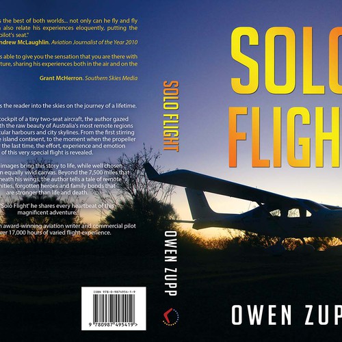 Solo Flight. Design an awesome book cover that captures the adventure of flight. Design by LilaM