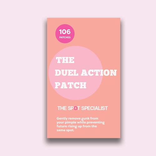 Pimple Patch PACKAGING to appeal to FEMALE BEAUTY user Design by 04kk graphics