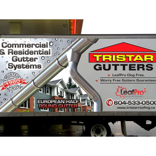 Tristar Gutter truck vehicle wrap (I AM HAVING A PRO INSTALL WRAP) Design by Saffi3