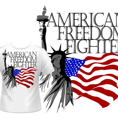 T-shirt design for AMERICAN FREEDOM FIGHTER Réalisé par Artdodesign