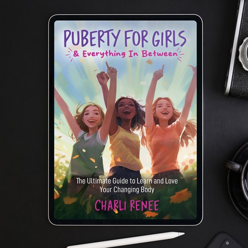 Design an eye catching colorful, youthful cover for a puberty book for girls age 8- 12 デザイン by Minimal Work