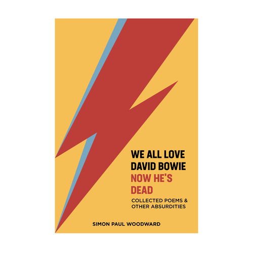 Bowie themed cover for an irreverent poetry collection Design by Nmra