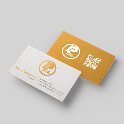 Modern Business Card Design for Electric Energy and Solar Company Design by Taaiebah